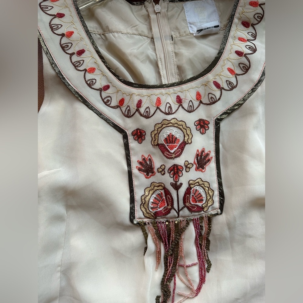 Anna Sui Anthropologie vintage style swing dress boho size small - Picture 3 of 5